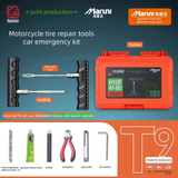 Kewig T9 Motorcycle Tubeless Tyre Puncture Repair Kit – Portable Tyre Repair Tool Set