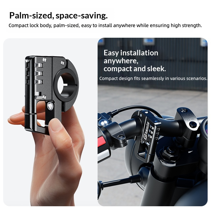 Kewig Motorcycle Helmet Lock | Anti-Theft Password Lock