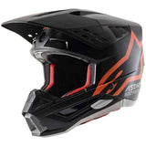 Alpinestars S-M5 Compass Helmet Matt - Black/Orange Fluo