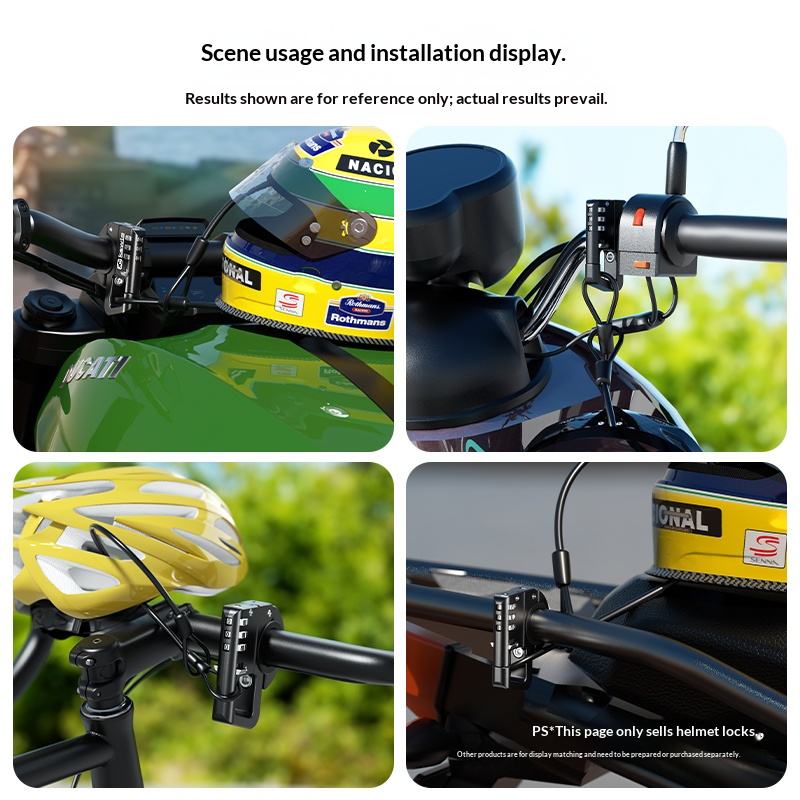 Kewig Motorcycle Helmet Lock | Anti-Theft Password Lock