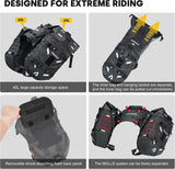 Motorcycle Saddlebags Waterproof 40L Rackless Luggage System Base Removable 2026 For Adventure,Riding Gear(20L*2) (Black)