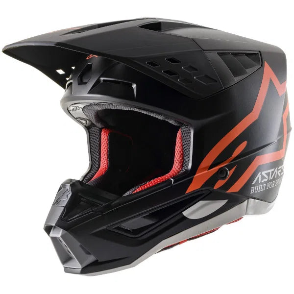 Alpinestars S-M5 Compass Helmet Matt - Black/Orange Fluo