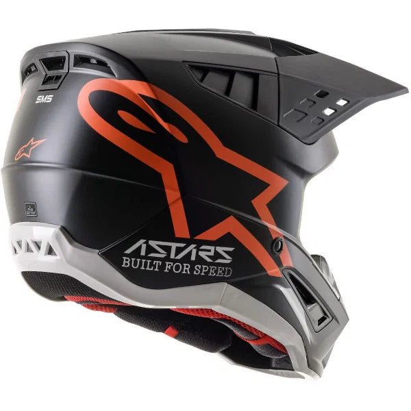 Alpinestars S-M5 Compass Helmet Matt - Black/Orange Fluo